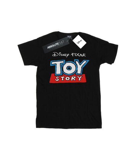 Disney Womens/Ladies Toy Story Cartoon Logo Cotton Boyfriend T-Shirt (Noir) - UTBI47072
