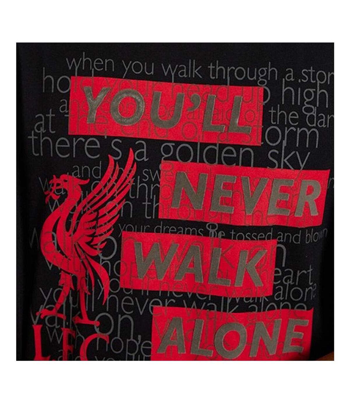 Liverpool FC Mens YNWA Cotton T-Shirt (Black)