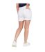 Womens/ladies Denim Jean Shorts White Be You-3