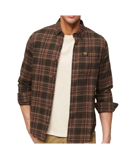 Chemise Marron/Orange à Carreaux Homme Superdry M4010727A - 3XL