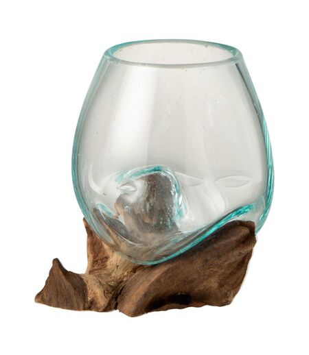 Vase Déco sur Pied Gamal 13cm Transparent