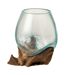 Vase Déco sur Pied Gamal 13cm Transparent-1