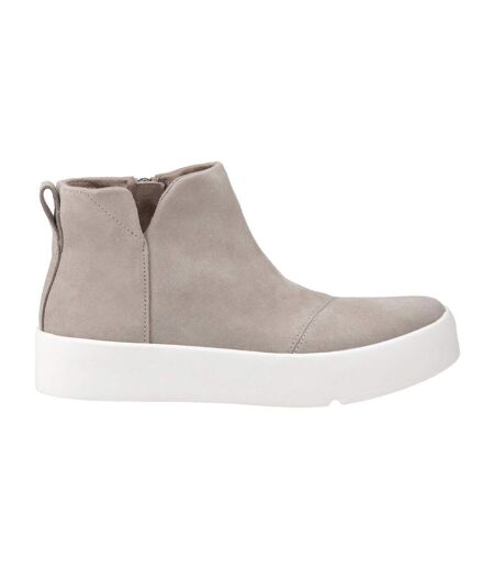 Womens/ladies Verona Suede Mid Cut Ankle Boots Taupe Toms