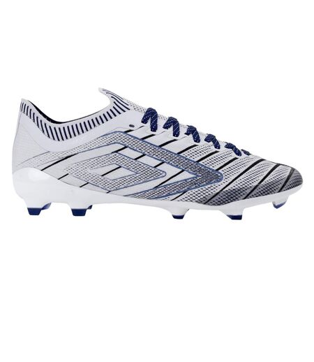 Mens velocita elixir pro firm ground football boots white/black/royal blue Umbro