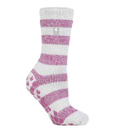 Heat Holders - Ladies Thermal Non Slip Slipper Socks | Striped
