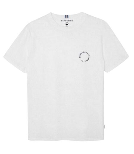 Mens Back Print Cotton T-shirt White Peregrine