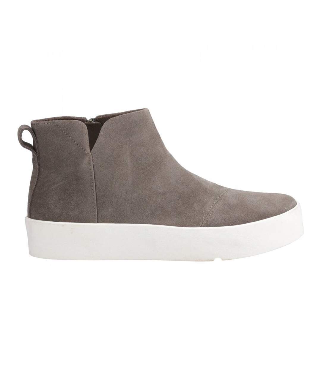 Womens/ladies Verona Suede Mid Cut Ankle Boots Green Toms-3