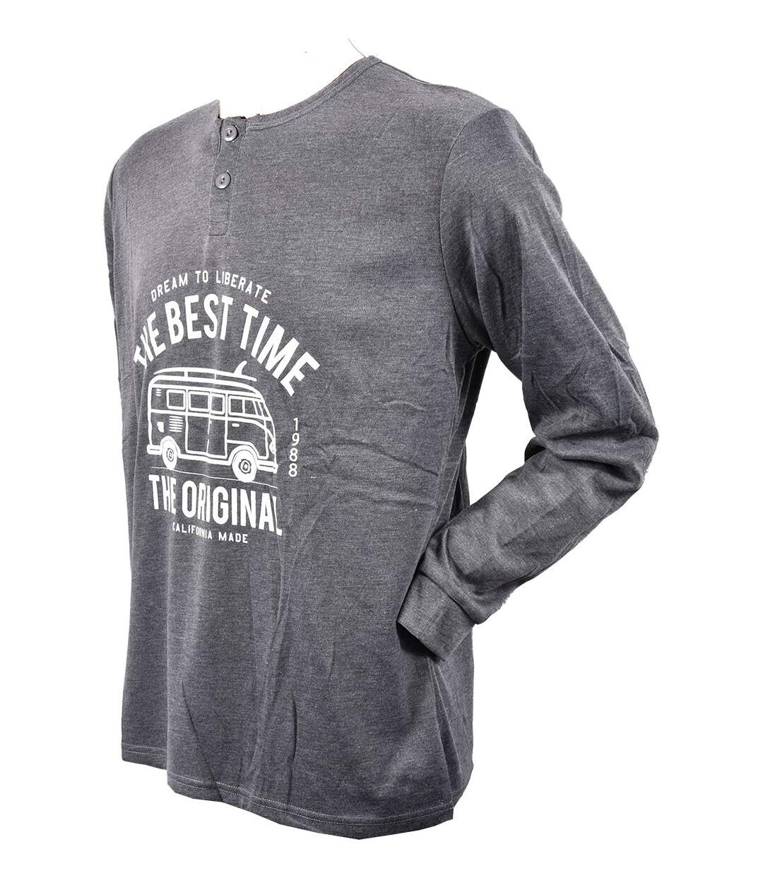 Pyjama Homme Long SWEET SECRET C2710 VAN LIFE GRIS-3