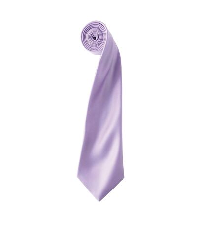 Premier Mens Plain Satin Tie (Narrow Blade) (Lime) (One Size)