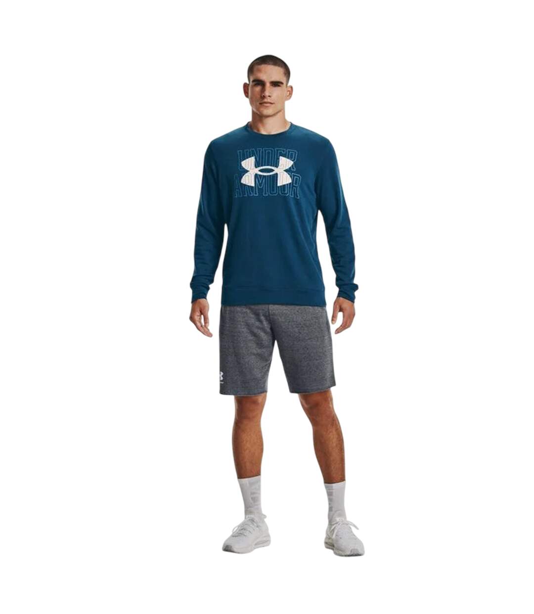 Sweat Rival Terry Homme Bleu Under Armour-4