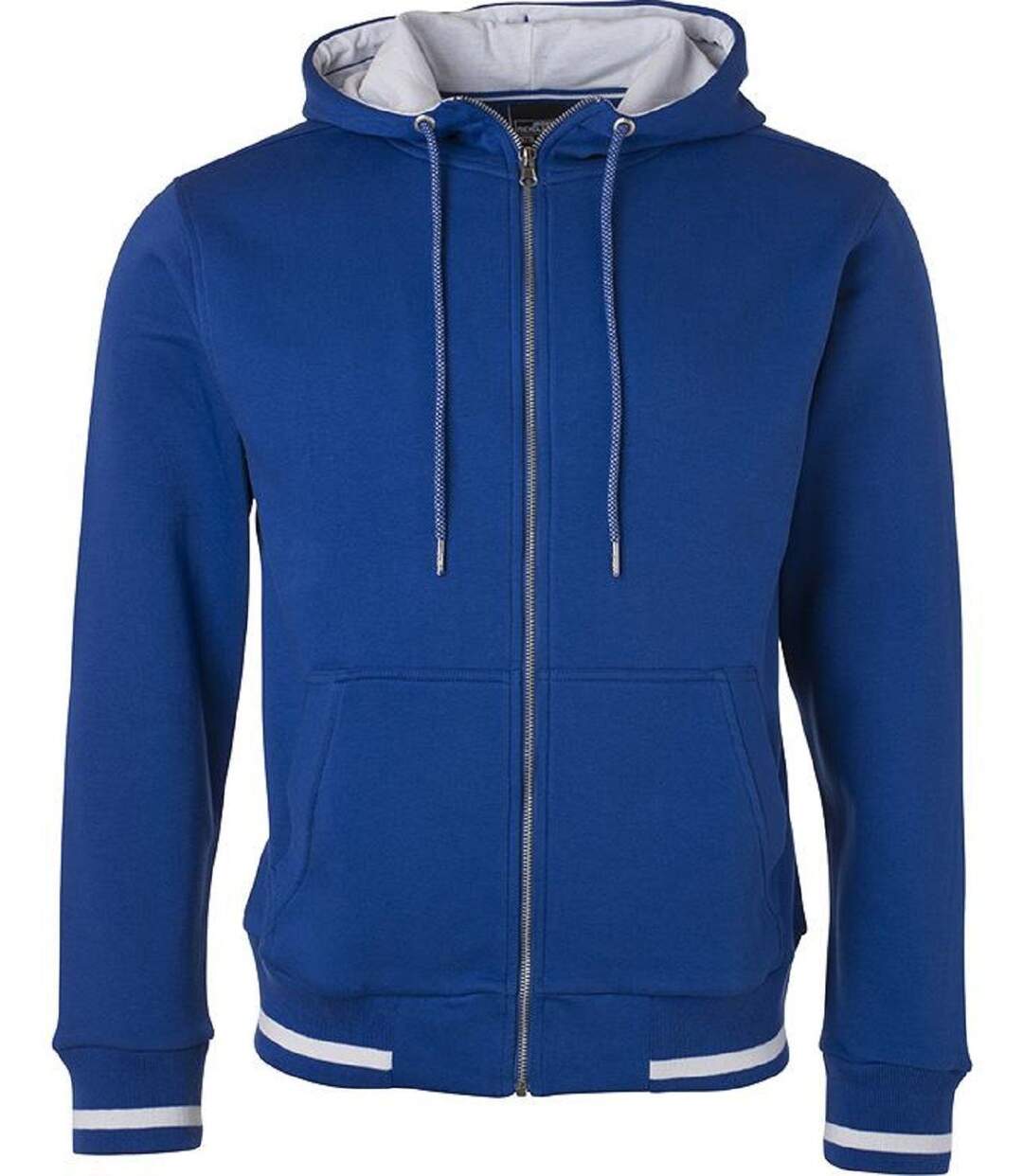 Veste sweat zippée à capuche - Homme - JN776 - bleu roi-2