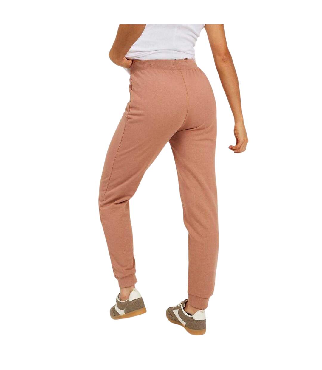 Womens/ladies Skinny Jogging Bottoms Taupe Brave Soul-3