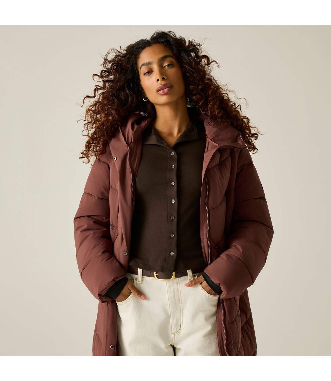 Doudoune Matelassée Eloria Femme Marron Rouge Regatta-4