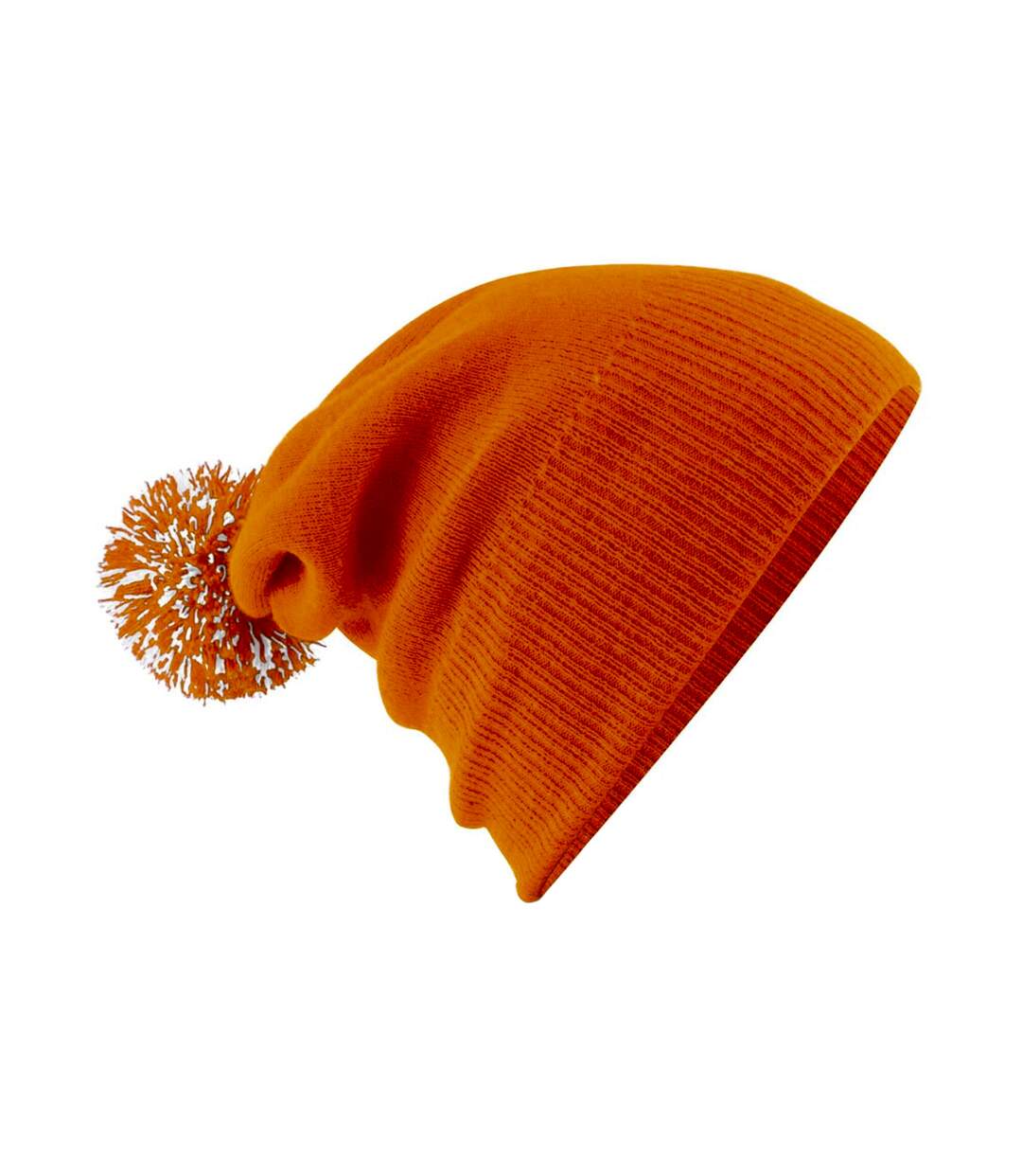 Bonnet snowstar unisexe orange / blanc Beechfield