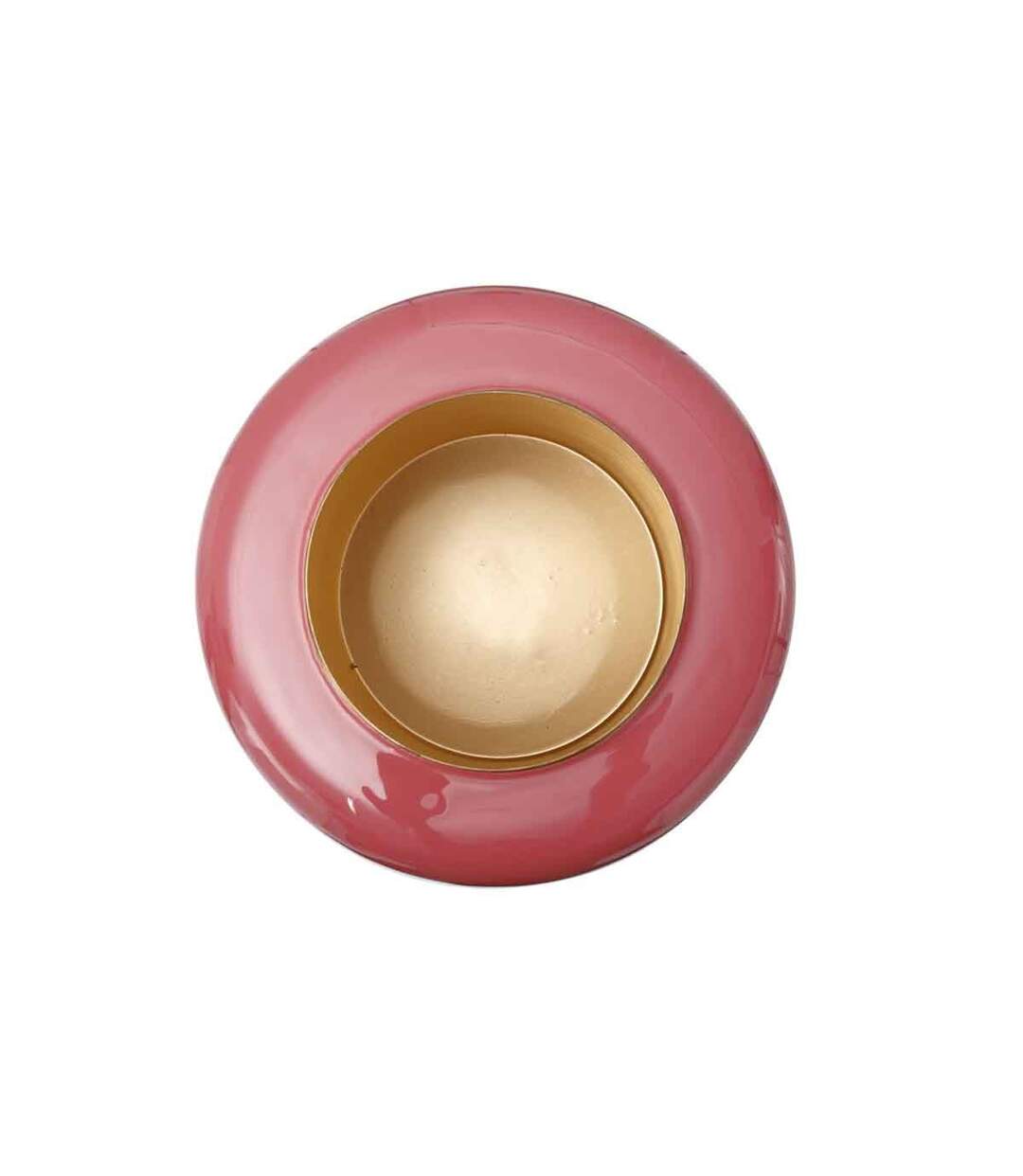 Vase Design en Métal Artisse 36cm Corail & Or-4
