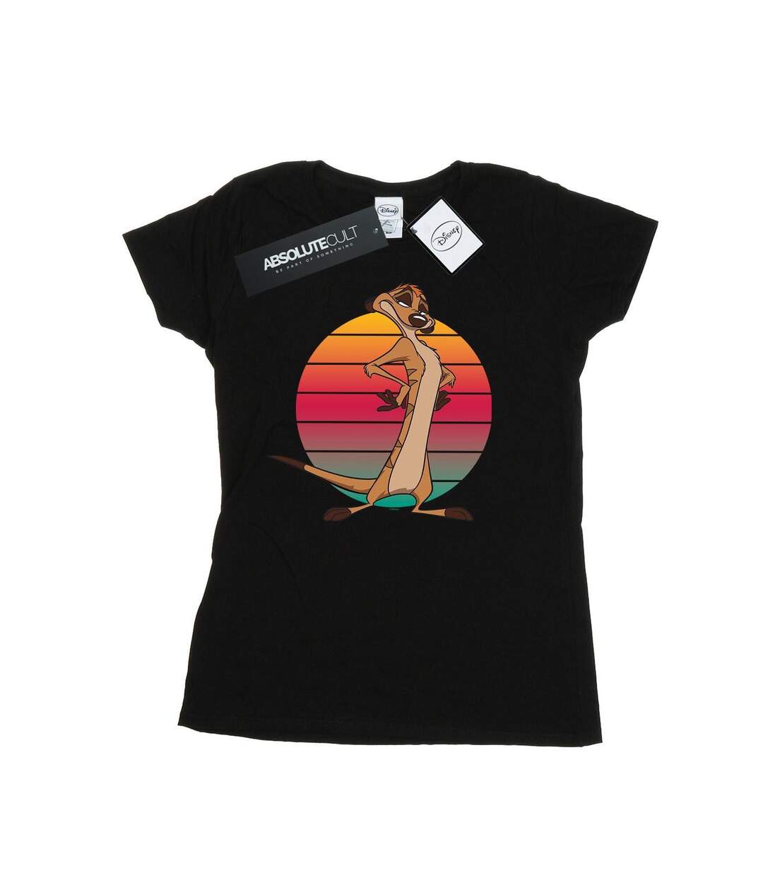 Disney Womens/Ladies The Lion King Timon Sunset Cotton T-Shirt (Noir) - UTBI25007-1