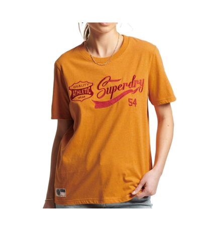 T-shirt Orange Femme Superdry Script Style Coll - 34