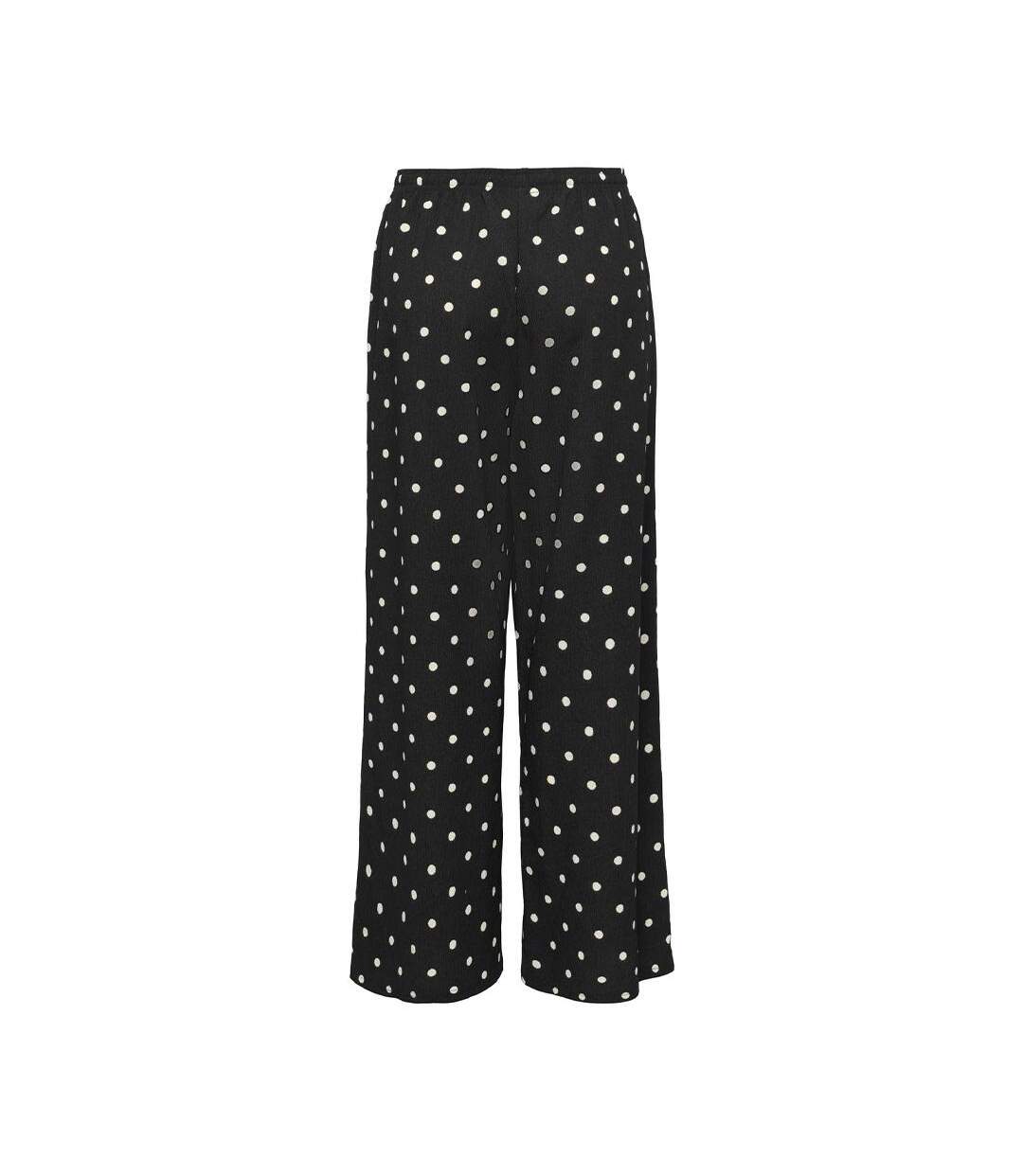Pantalon fluide beige/noir à pois femme jdy ebbie-2