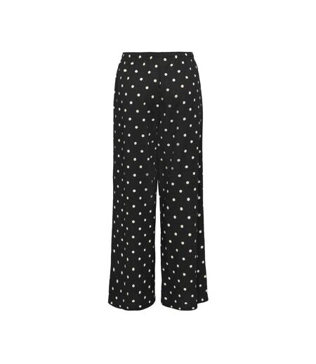 Pantalon fluide beige/noir à pois femme jdy ebbie