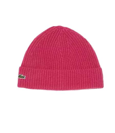 Bonnet rose femme lacoste rb0805 - taille unique