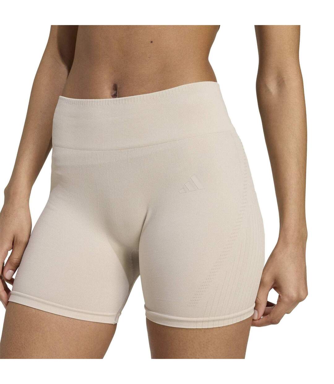 Short Entraînement Femme Blanc Cassé Adidas-4