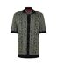 Mens Knitted Regular Short-sleeved Shirt Green Hugo-2