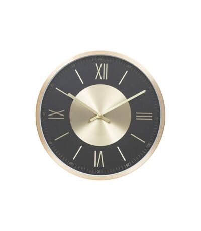Horloge en Métal Ariana 30cm Noir & Or