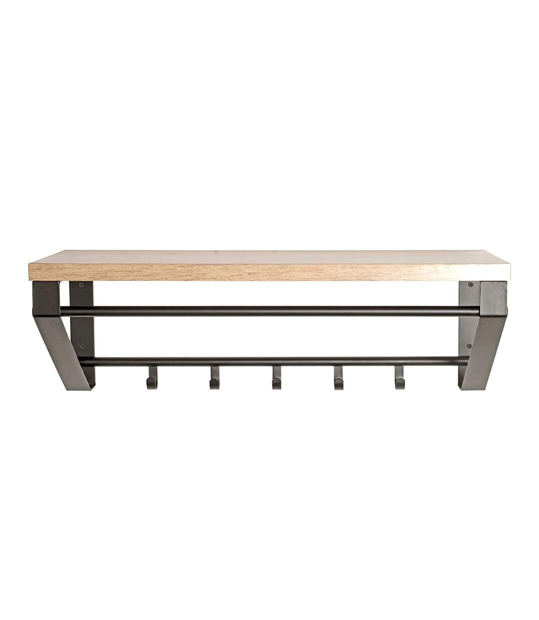 Patère Murale Design Kare 70cm Naturel & Noir-2