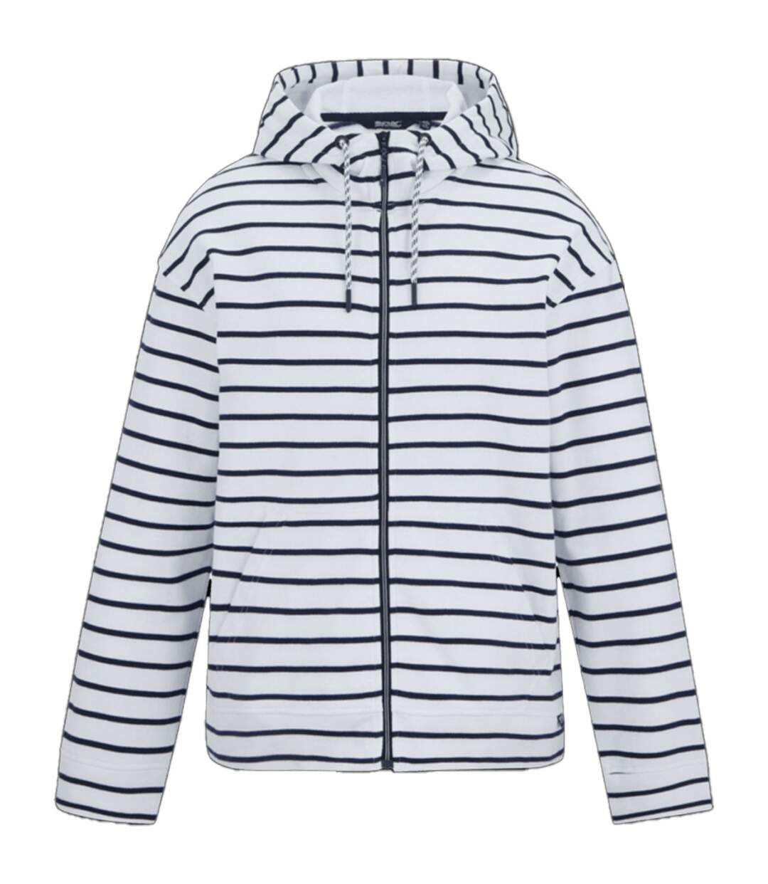 Womens/ladies Bayletta Striped Full Zip Hoodie Skyway Regatta-1