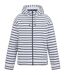 Womens/ladies Bayletta Striped Full Zip Hoodie Skyway Regatta-1