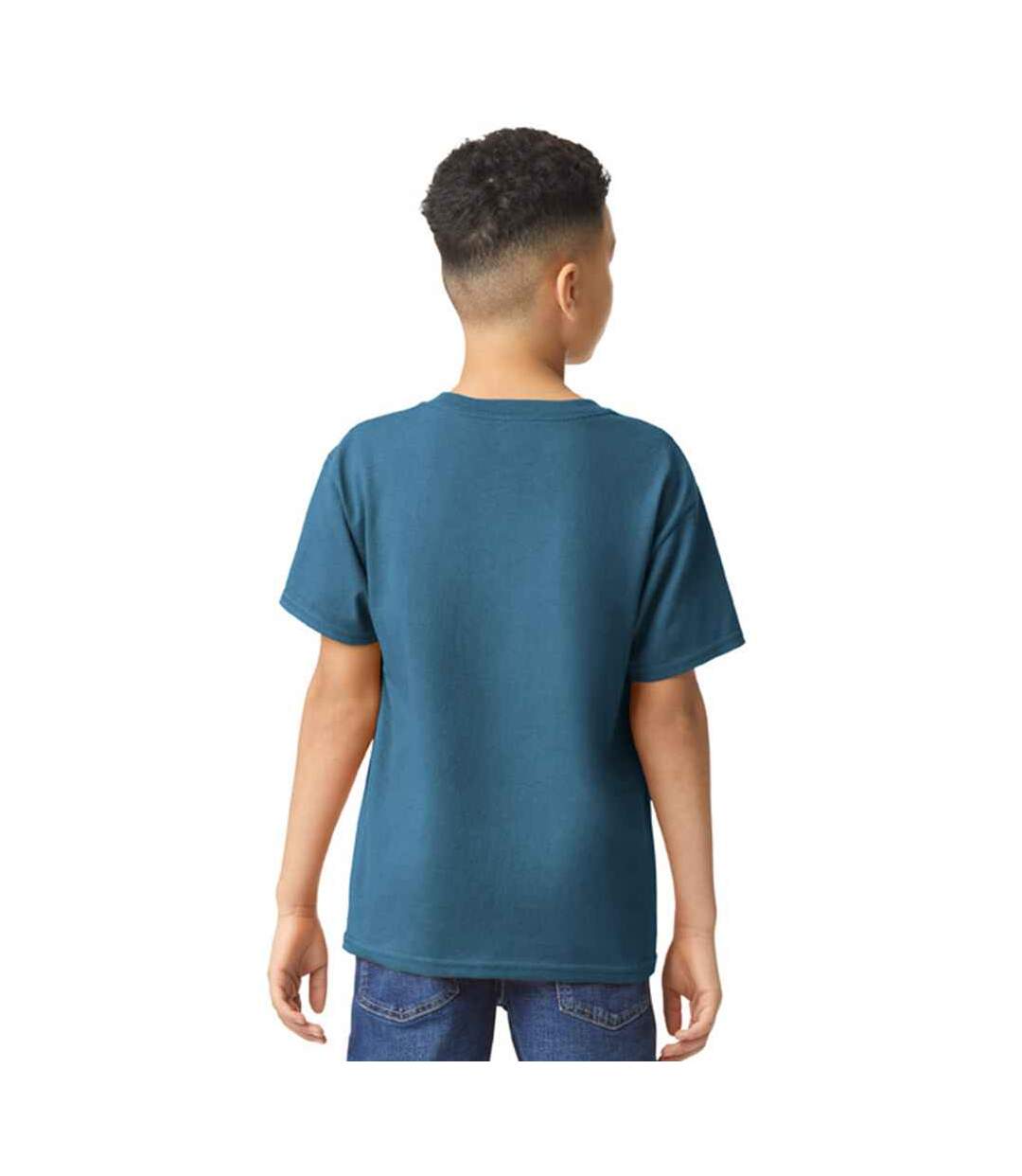 T-shirt enfant bleu indigo Gildan-2