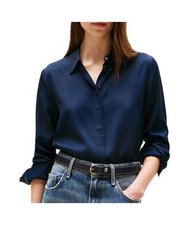 Chemise marine femme tommy hilfiger soft viscose - 34