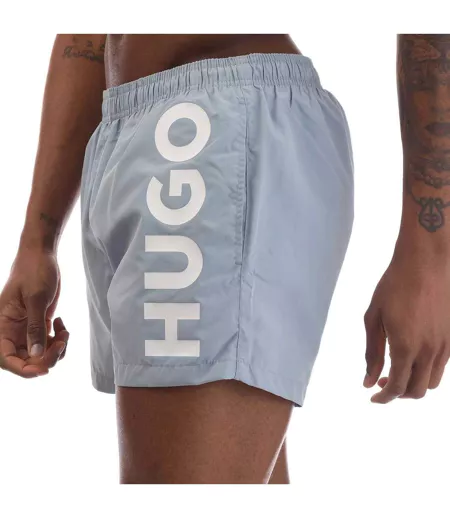 Short De Bain Style Logo Abas Homme Bleu Hugo