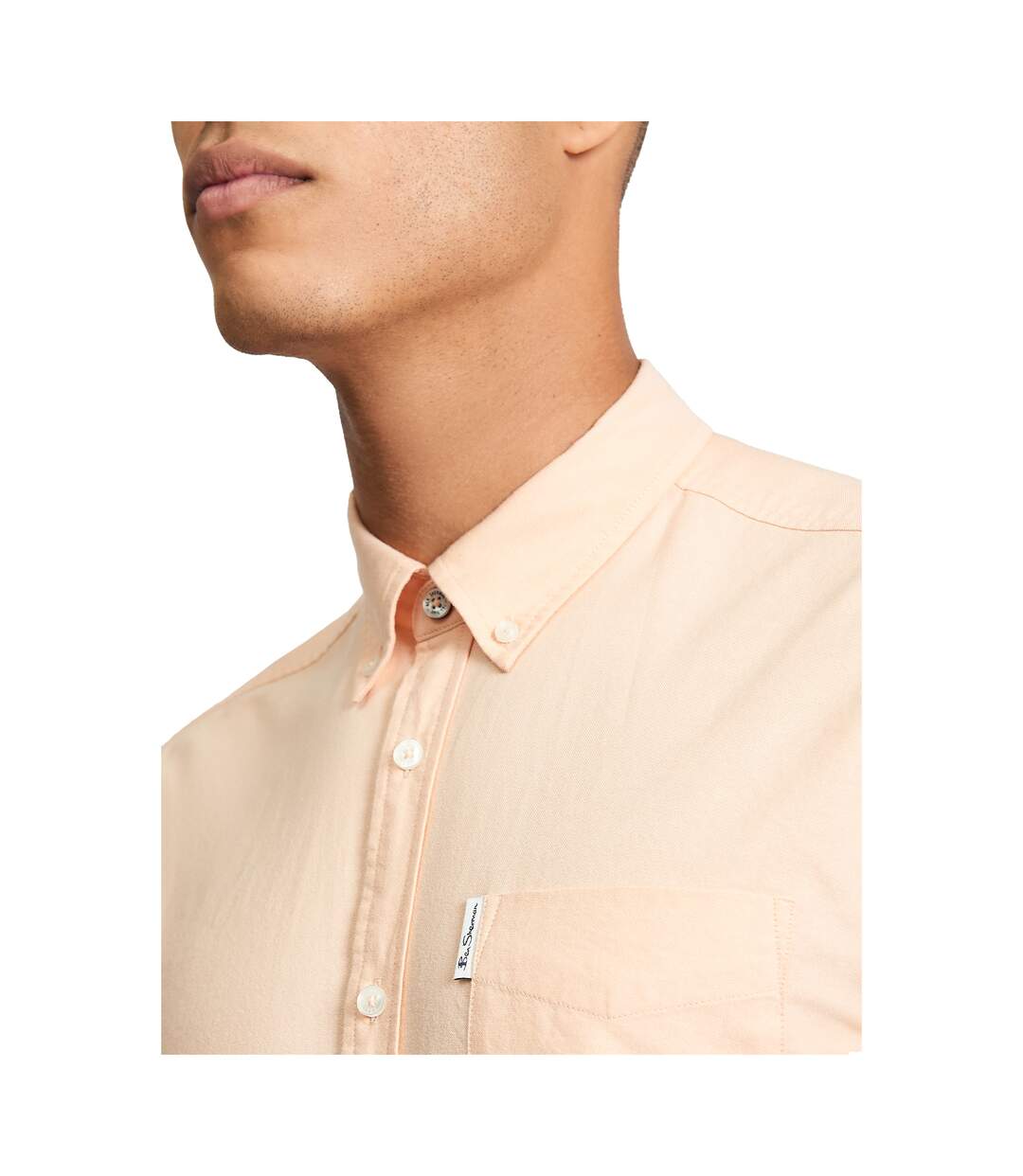 Mens Signature Oxford Short-sleeved Shirt Orange Ben Sherman-4