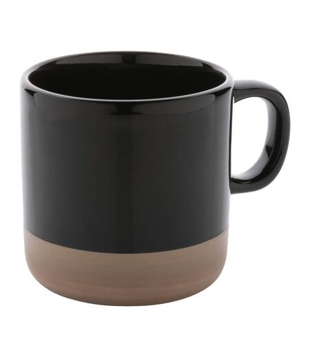 Glazed ceramic 360ml mug one size black XD Collection