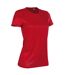 Stedman Womens/Ladies Active Sports Tee (Crimson Red)