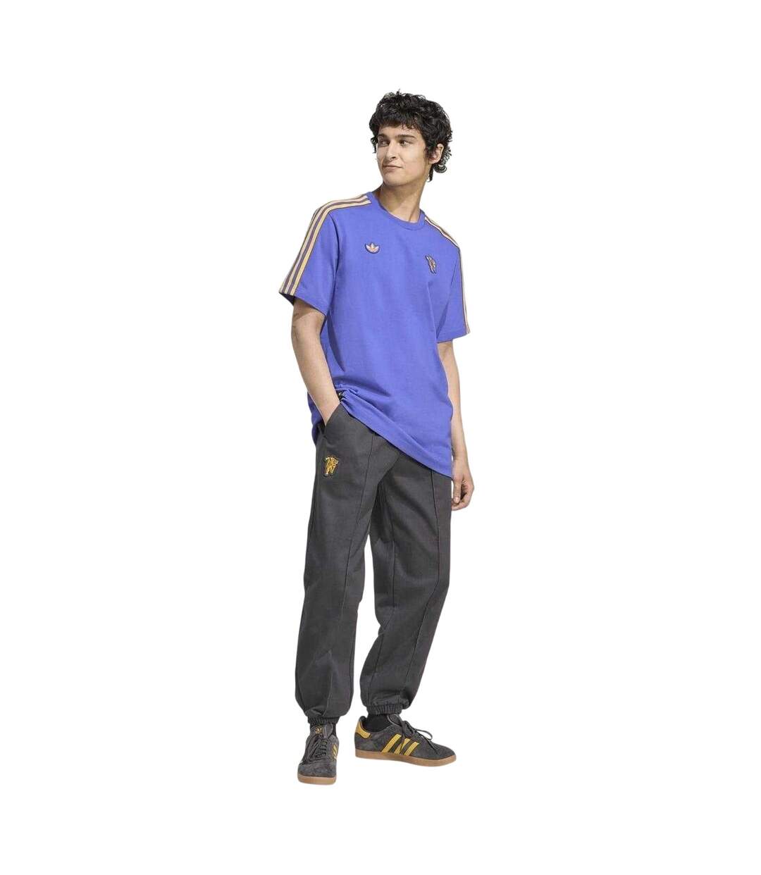 T-shirt Motif/style Manchester United Fc Icon Homme Blanc Adidas-1