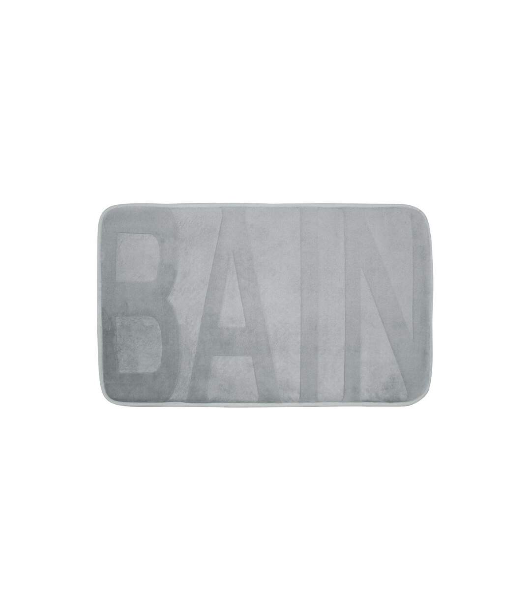 Tapis de Bain Microfibre Relief 45x75cm Gris Clair-1