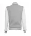 Blouson D'université Femme Gris Chiné Blanc Build Your Brand-2