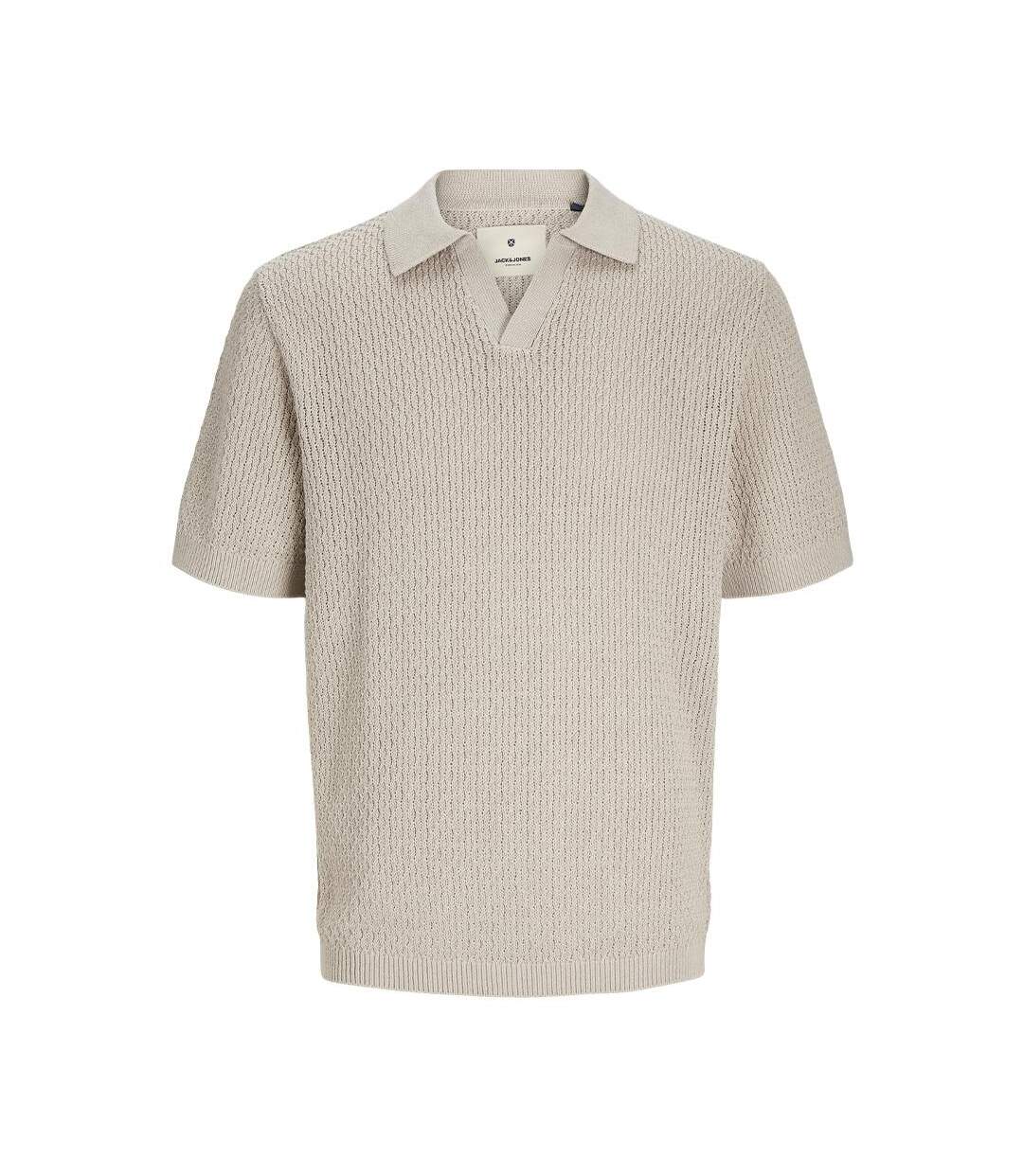 Polo beige homme jack & jones paulin-1