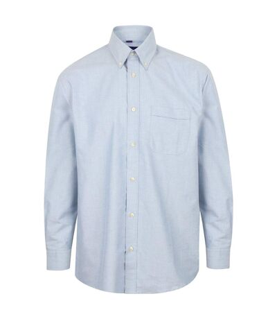 Henbury Mens Classic Oxford Long-Sleeved Formal Shirt (Blue) - UTPC6187