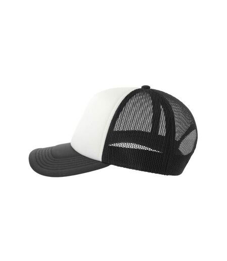 Casquette Trucker Motif/style 5 Panneaux Rapper-s Adulte Blanc Noir Atlantis