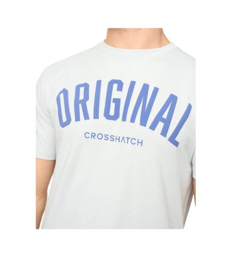 Mens Kensby T-shirt Light Blue Crosshatch