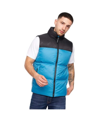 Mens demerley contrast panel gilet petrol/black Crosshatch