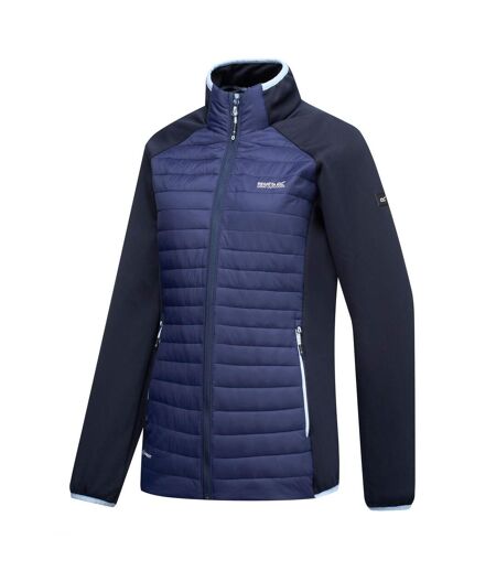 Veste Hybride Matelassée Et Compressible Clumber Femme Bleu Marine Bleu Ciel Regatta