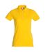 Womens/ladies Premium Stretch Polo Shirt Lemon Clique-1