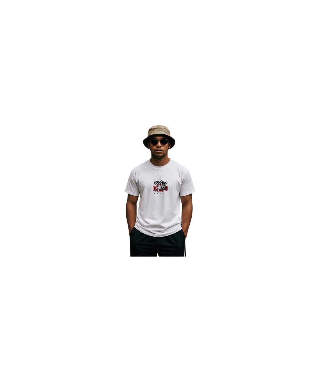 T-shirt Motif/style Imprimé Graphique Adulte Blanc Mossimo-1