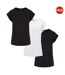 T-shirts Femme Noir Blanc Urban Classics-1