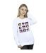Disney Sweat-shirt à carreaux Minnie Mouse Femme/Ladies (Blanc) - UTBI28495-2