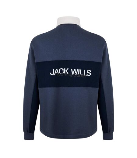 Mens Logo Relaxed Fit Rugby Shirt Night Sky Jack Wills